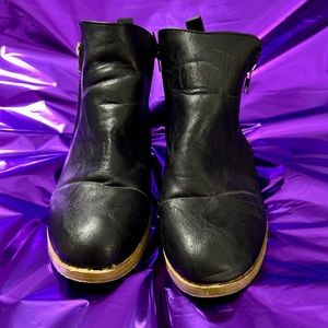 Black booties for everyday wear.